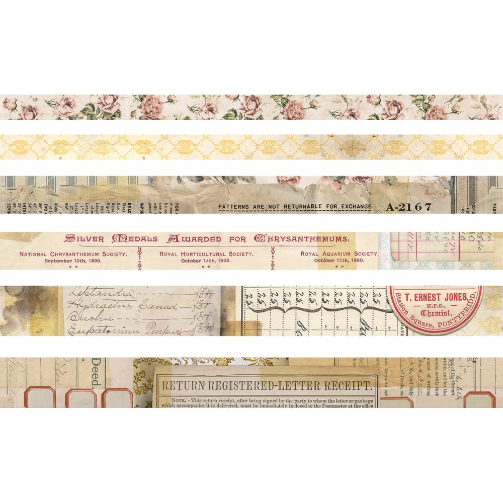 Tim Holtz ideaology Design Tape 6/Pkg - Remnants - TH93671 | HNDMD